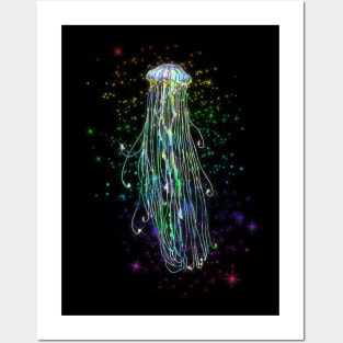 Rainbow Jellyfish Posters and Art